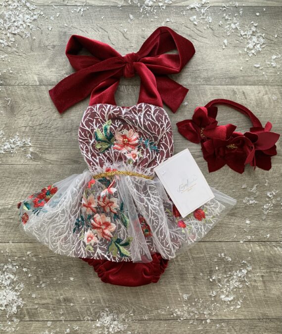 Recién nacida floral navidad